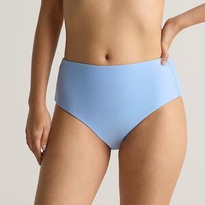 NWT QUINCE Italian High-Rise Bikini Bottoms Clear Blue Sky